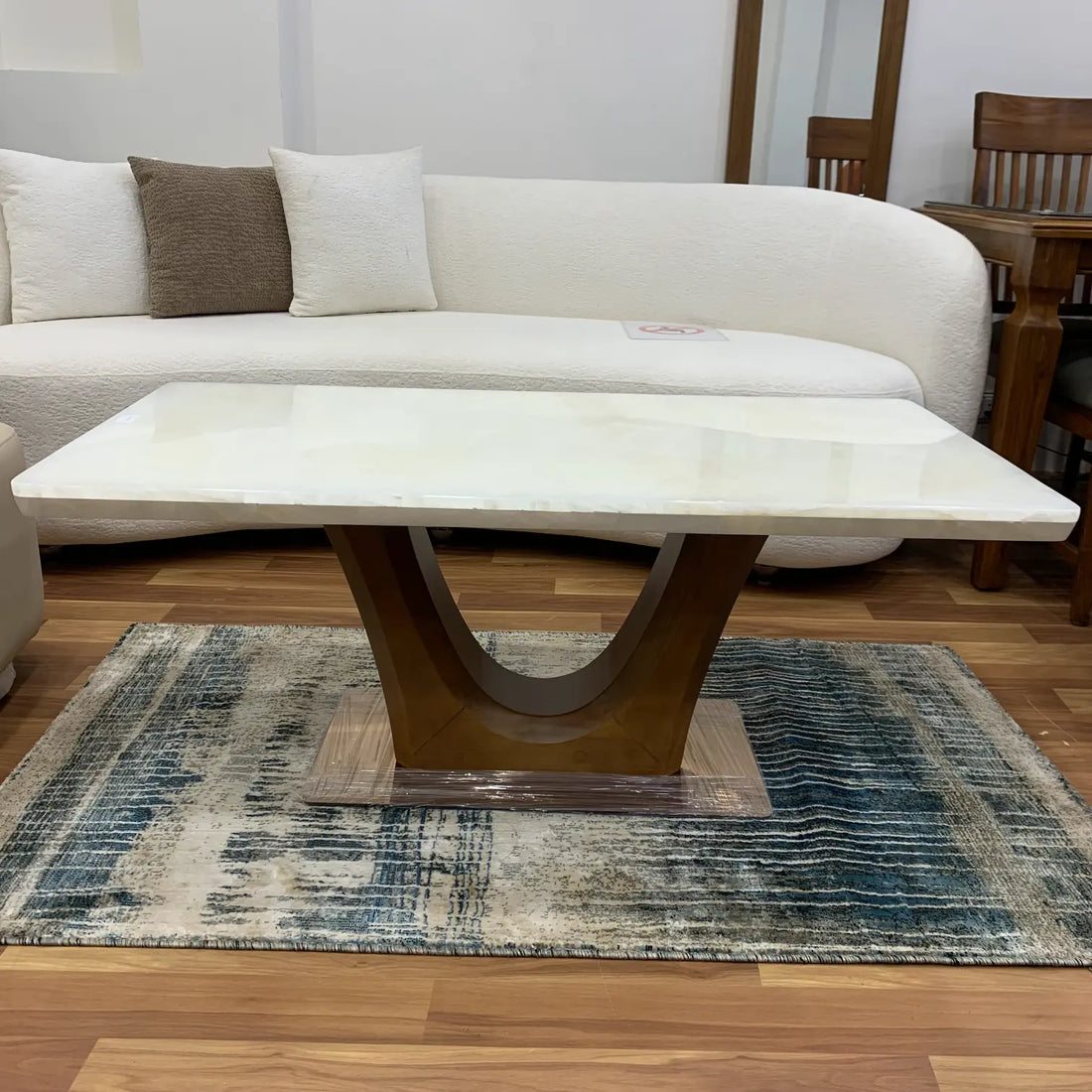 Crystal Onyx Wooden Base Center Table By Lush & Lavish Furniture And Interior, Mumbai