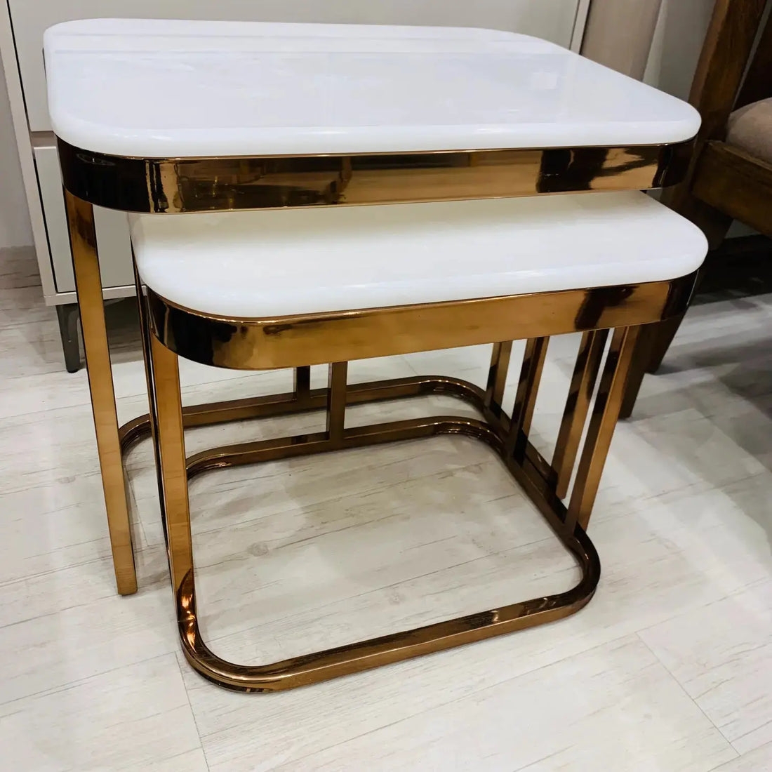 Onyx Top Center Table, Onyx Top PU Coated Stainless Steel Base Center Table By Lush & Lavish Furniture And Interior Mumbai Lush & Lavish