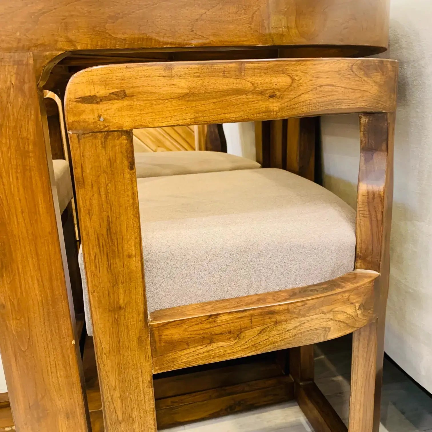 Compact Dining Table Set With 4 Chairs, Space-saving With Stowaway Chairs- By Lush and Lavish Furniture And Interior Lush & Lavish