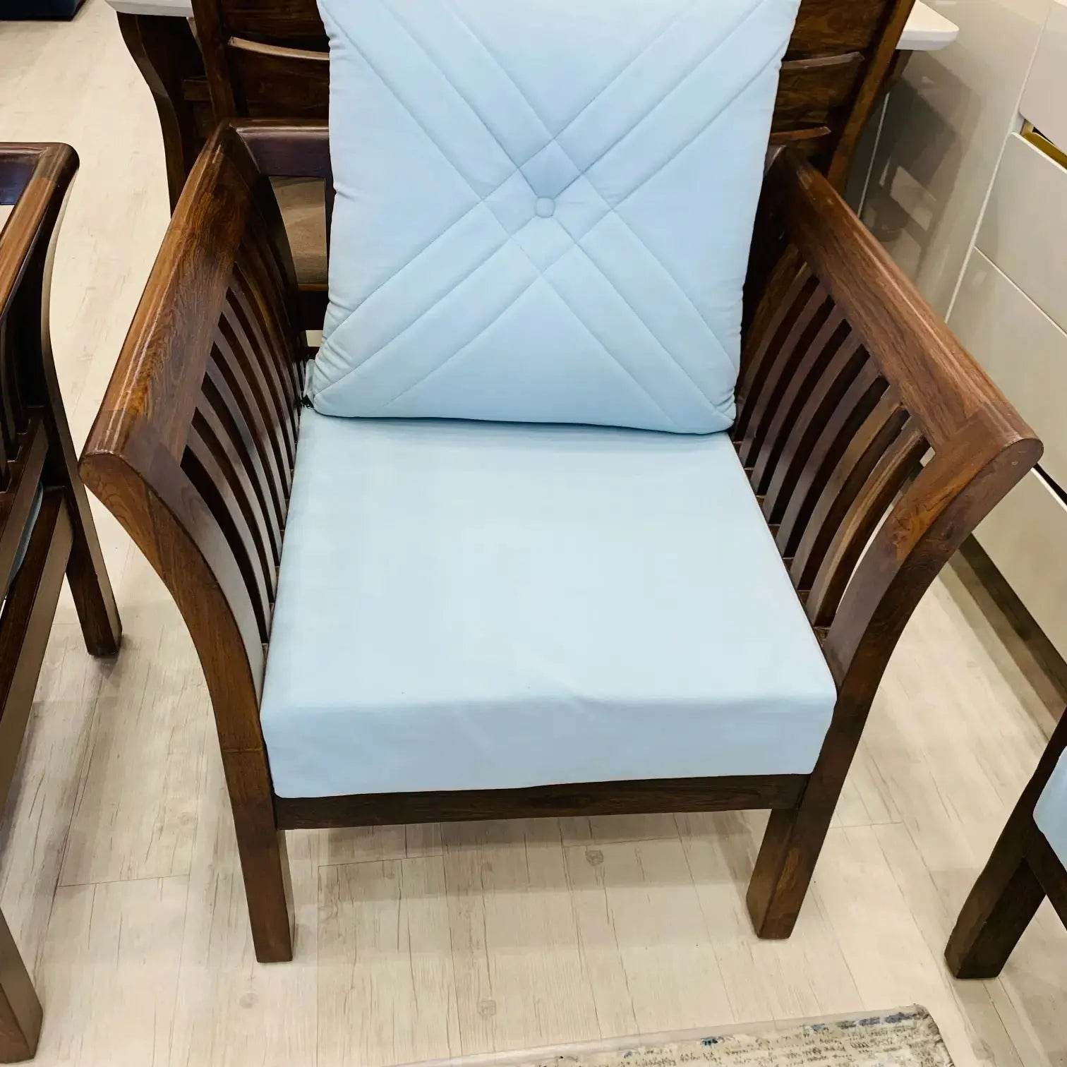 Italian Style Teak Wood Premium Sofa Set 3+1+1  Seater By Lush & Lavish Furniture And Interior Lush & Lavish