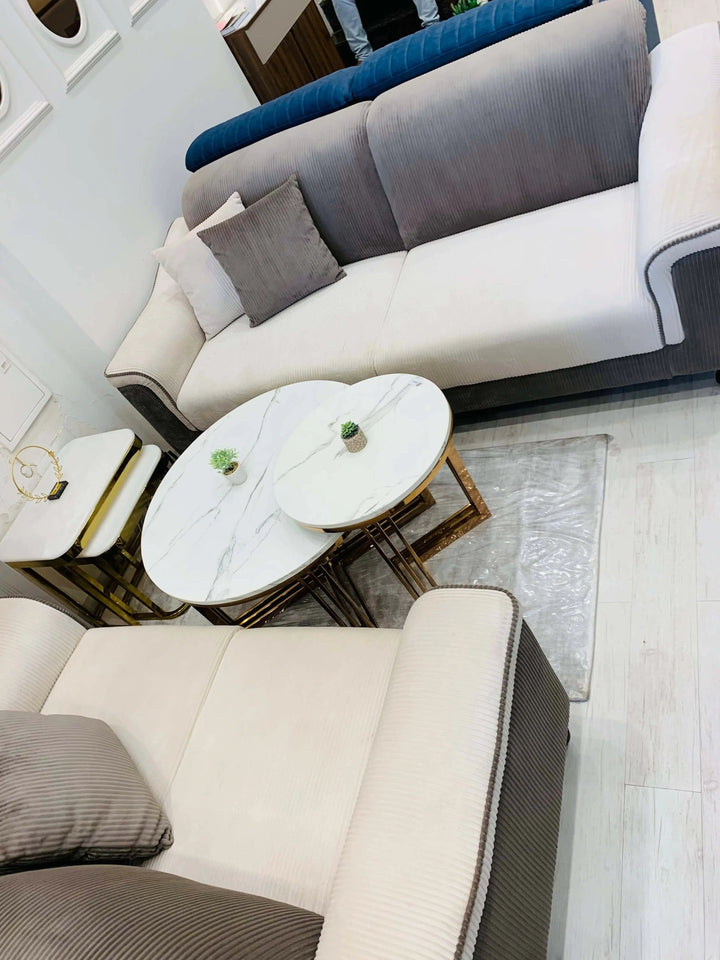 Extra Comfortable 3 Seater Sofa With Pillow Like Hand Rest By Lush & Lavish Furniture And Interior Lush & Lavish