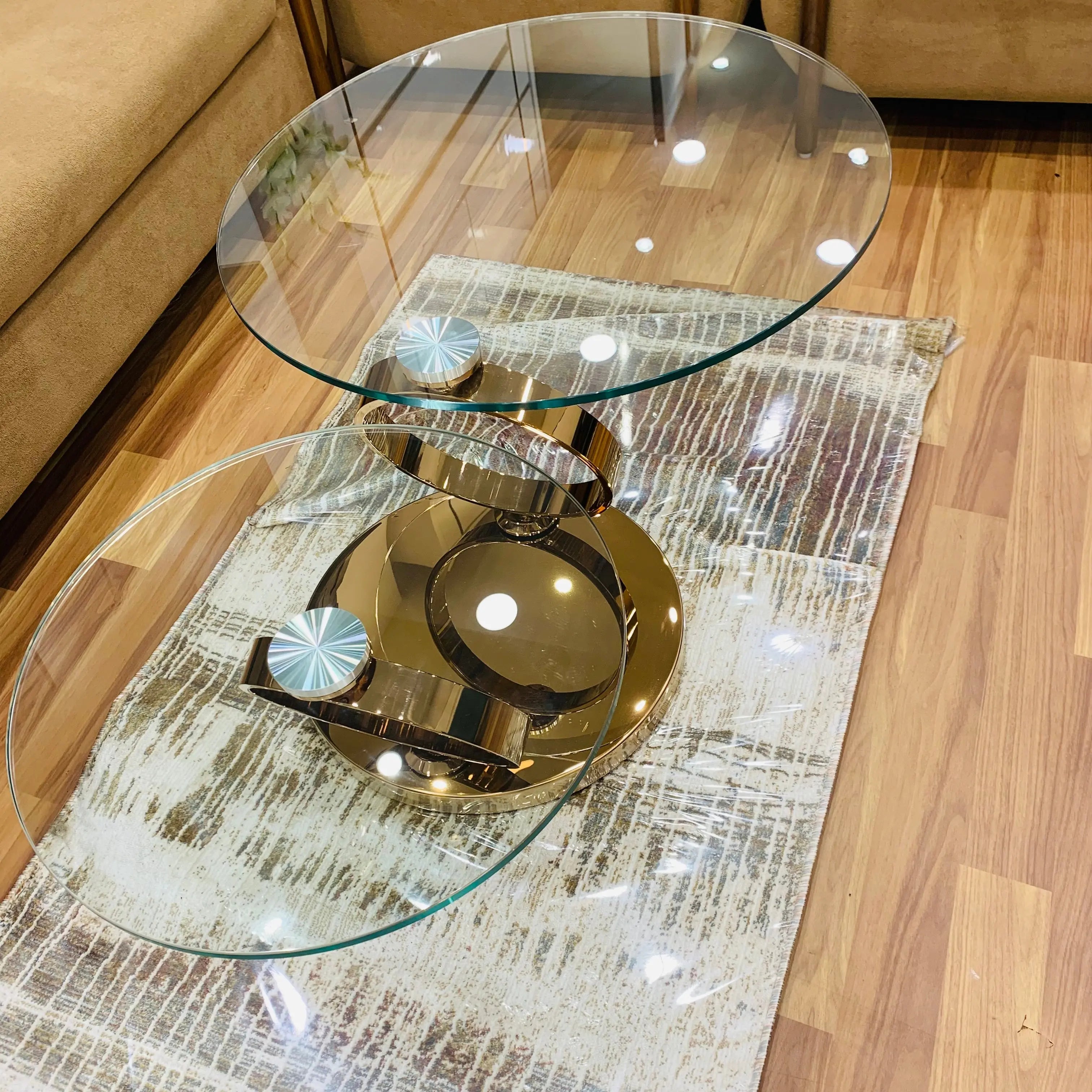 Revolving Glass Ring Modern Center Table By Lush & Lavish Furniture And Interior, Mumbai Lush & Lavish