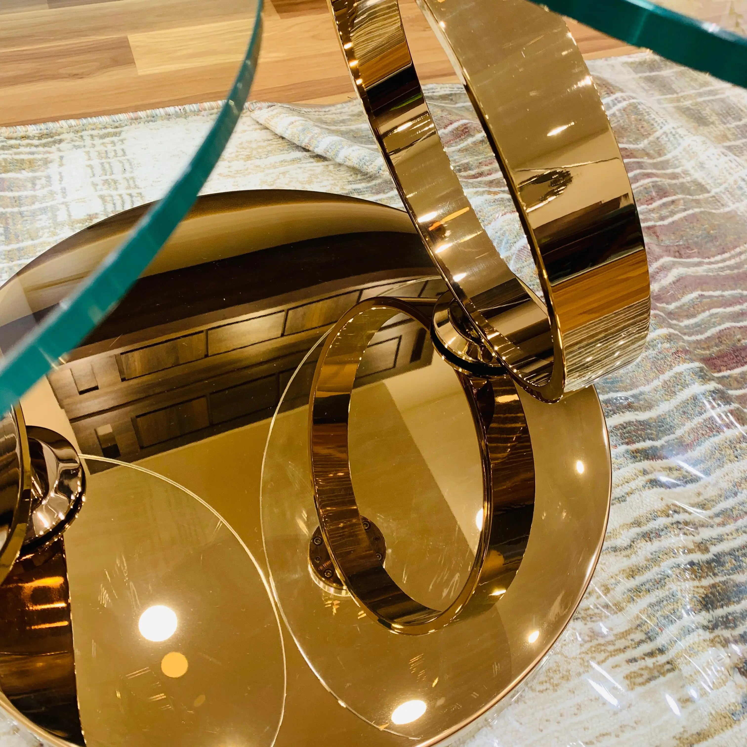 Revolving Glass Ring Modern Center Table By Lush & Lavish Furniture And Interior, Mumbai Lush & Lavish