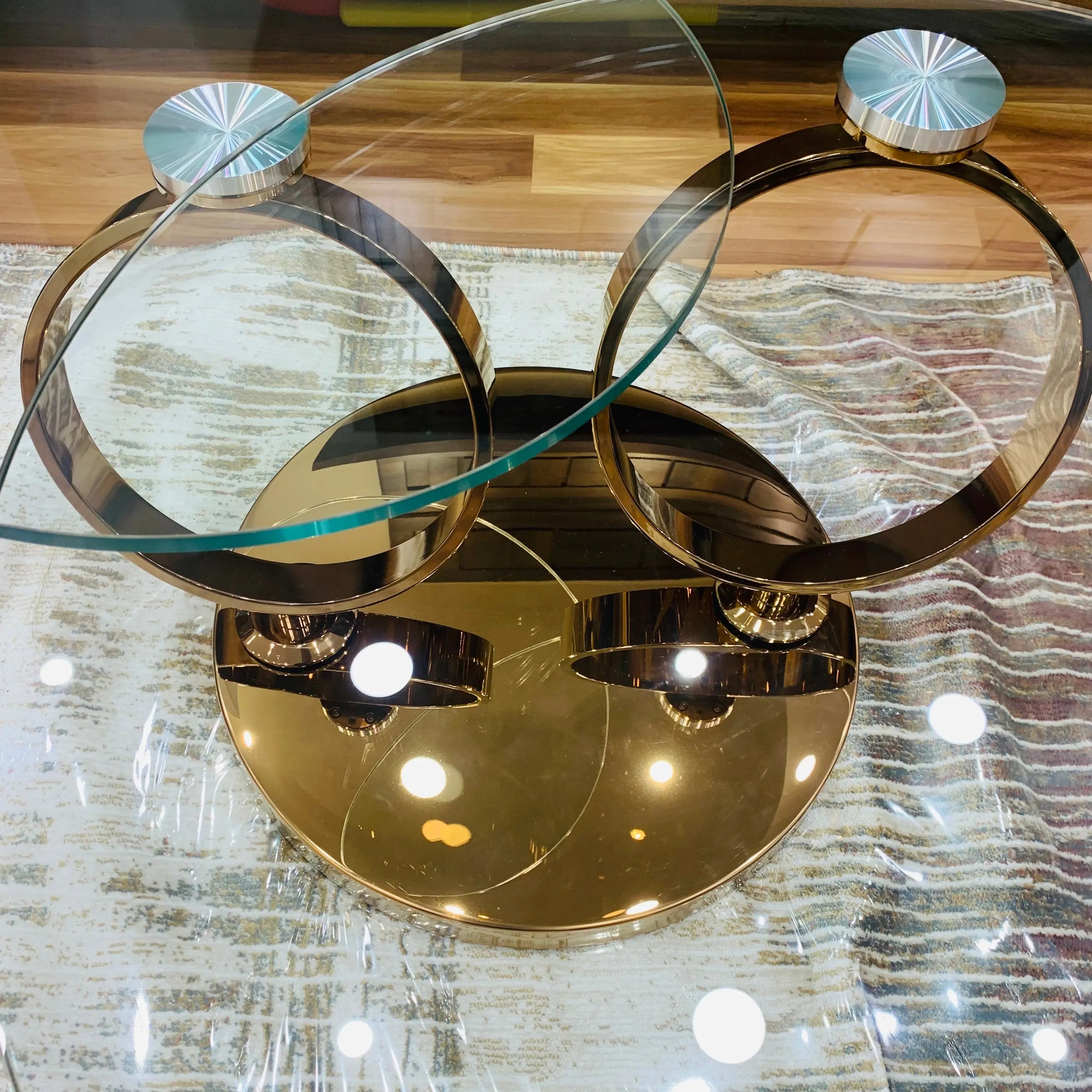 Revolving Glass Ring Modern Center Table By Lush & Lavish Furniture And Interior, Mumbai Lush & Lavish